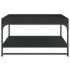 vidaXL Salongbord svart 80x80x45 cm konstruert tre og jern
