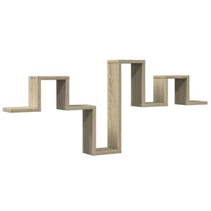 vidaXL Vegghylle sonoma eik 104,5x10x43 cm konstruert tre