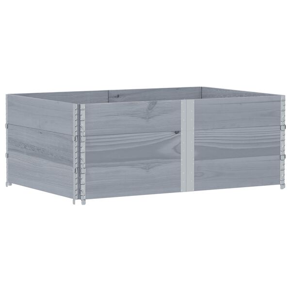 vidaXL Pallekarmer 3 stk gr&aring; 150x100 cm heltre furu
