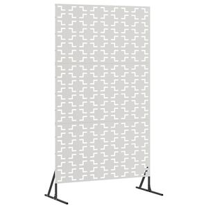 vidaXL Personvernsvegg 100 x 50 x 180 cm Rustfritt st&aring;l S&oslash;lv
