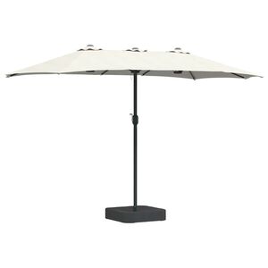 vidaXL Hageparasol sand 385 x 209 x 244 cm Polyester og st&aring;l