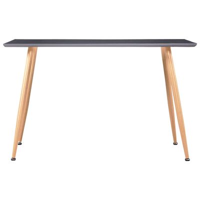 vidaXL Spisebord grå og eik 120x60x74 cm MDF