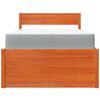 vidaXL Seng med skuffer og madrass voksbrun 100x200 cm heltre furu
