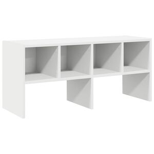 vidaXL Skostativ stablebar hvit 89,5x30x40 cm