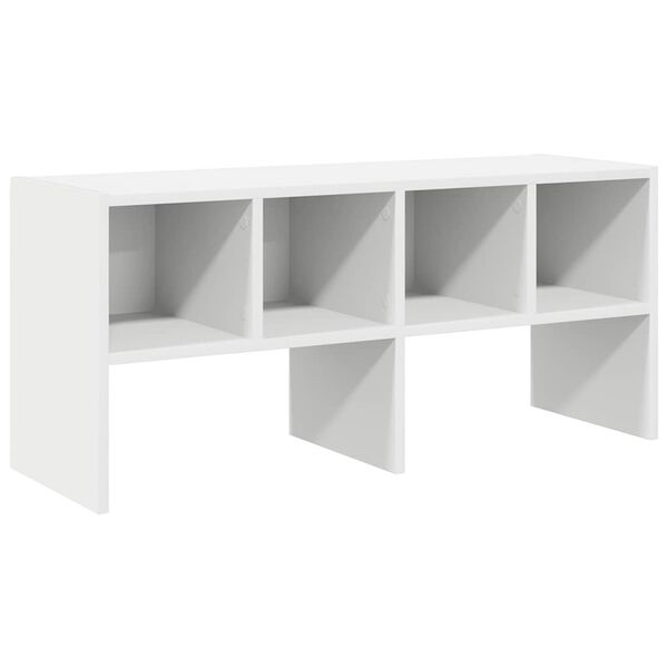 vidaXL Skostativ stablebar hvit 89,5x30x40 cm