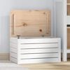 vidaXL Putekasse hvit 59,5x36,5x33 cm heltre furu