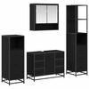 vidaXL Baderomsinnredningssett 4 stk. Svart Eik 80 x 33 x 60 cm