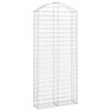 vidaXL Gabionkurv buet 100x30x220/240 cm galvanisert jern