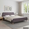 vidaXL Sengeramme uten Madrass Taupe Stoff 150x200 cm