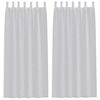 vidaXL Voile Gardin med gardiner 2 pcs Lysegrå 245 x 140 cm Polyester