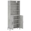 vidaXL Highboard betonggr&aring; 69,5x34x180 cm konstruert tre