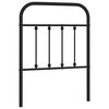 vidaXL Utskiftbar sengegavl i metall svart 75 cm