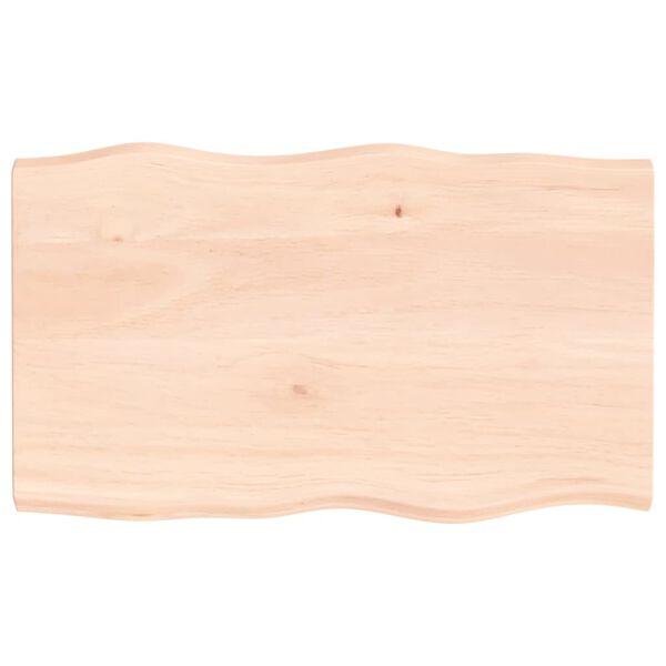 vidaXL Bordplate 100x60x(2-4) cm ubehandlet heltre eik naturlig kant
