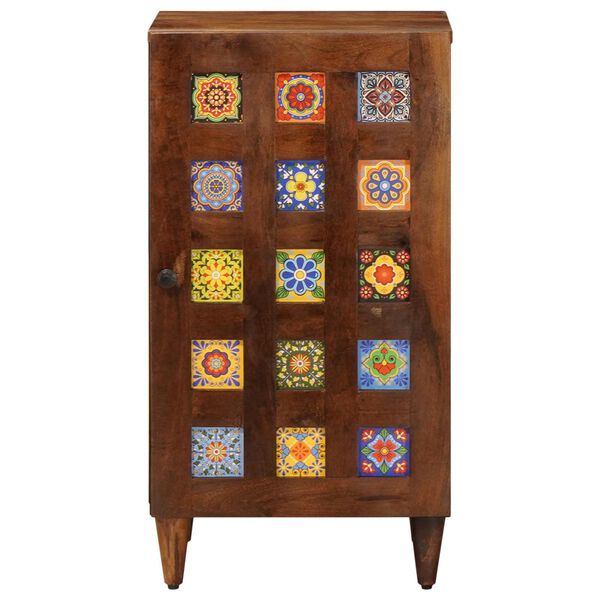 vidaXL Serviesskap med d&oslash;r Valn&oslash;tt 40 x 33 x 75 cm Massiv mango tre