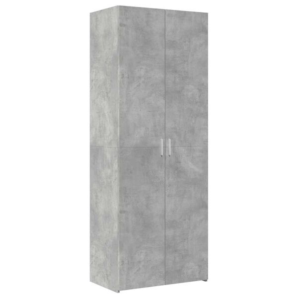 vidaXL Highboard betonggr&aring; 70x42,5x185 cm konstruert tre
