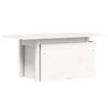vidaXL Hagebord hvit 100x50x75 cm heltre furu