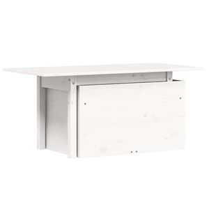 vidaXL Hagebord hvit 100x50x75 cm heltre furu