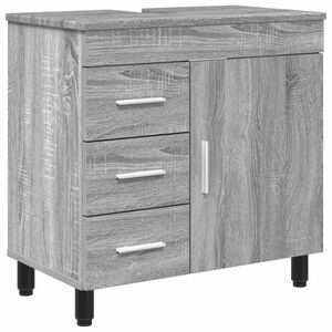 vidaXL Bad Sminkebord Gr&aring; Sonoma 60 x 35 x 60 cm Konstruert tre