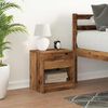 vidaXL Nattbord med skuff gammelt tre 39x28x41 cm