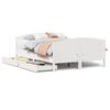 vidaXL Sengeramme uten madrass hvit 140x200 cm heltre furu