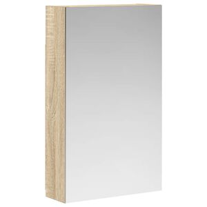 vidaXL Baderomsspeilskap Sonoma eik 30 x 10,5 x 50 cm Konstruert tre