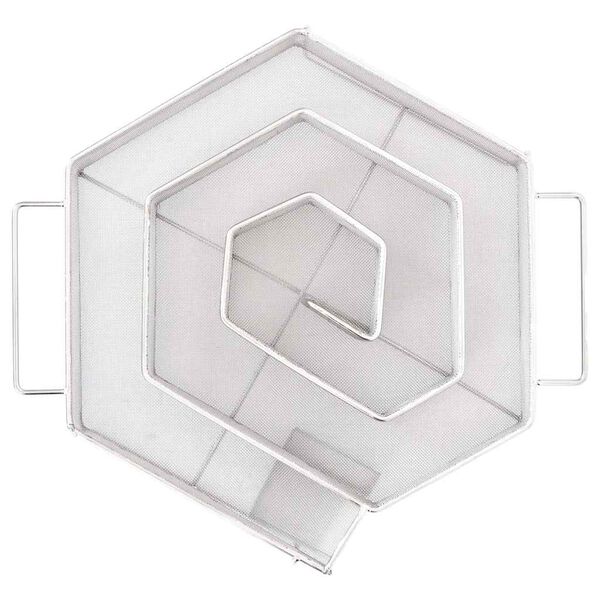 vidaXL Kaldr&oslash;ykgenerator sekskantet 22,5 cm rustfritt st&aring;l