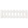 vidaXL H&oslash;ybed med gjerdedesign hvit 100x30x30 cm heltre furu