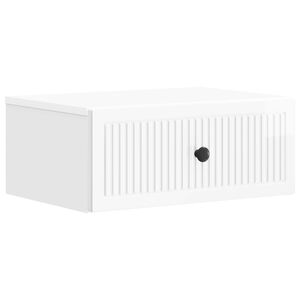 vidaXL Nattbordskap H&oslash;gglans hvit 49 x 34,5 x 20 cm Konstruert tre