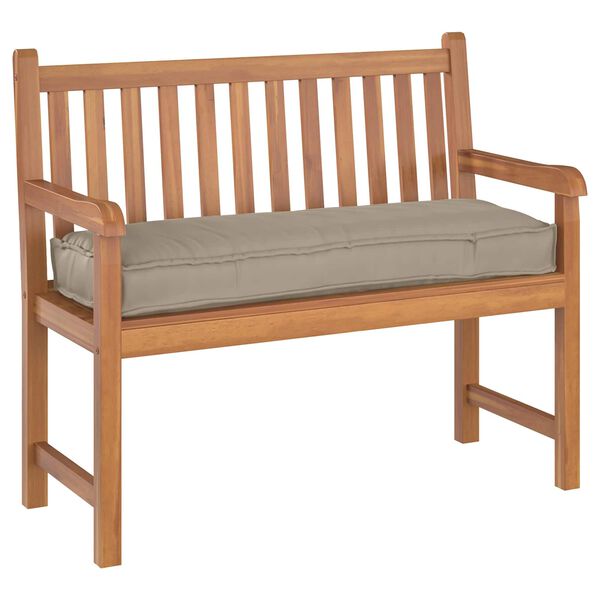 vidaXL Pallepute for benk Gråbrun 120 x 40 x 8 cm Oxford-stoff