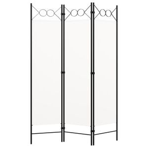 vidaXL Romdeler 3 paneler brun 120x180 cm
