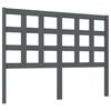 vidaXL Sengegavl gr&aring; 125,5x4x100 cm heltre furu