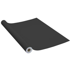 vidaXL Selvklebende folie til m&oslash;bler svart 500x90 cm PVC