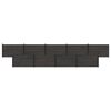 vidaXL Gjerdeplate 9 pcs WPC og Aluminium Svart