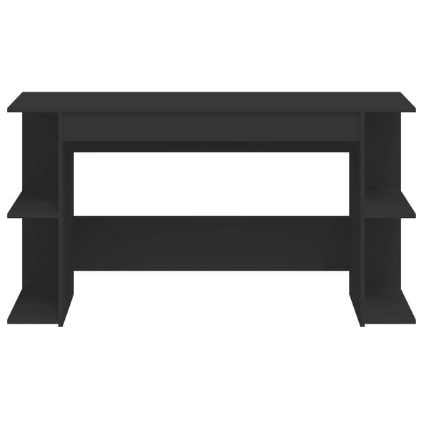 vidaXL Skrivebord svart 140x50x75 cm konstruert tre