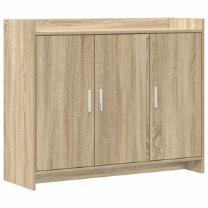 vidaXL Serviesskap Sonoma eik 98,5 x 33 x 80 cm Konstruert tre