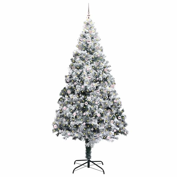 vidaXL Juletre med 300 LED med stativ gr&oslash;nn 300 cm PVC