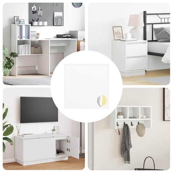 vidaXL Klistremerke 12 pcs Hvit &Oslash; 20 x 0,5 mm Papir