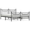 vidaXL Sengeramme i metall uten madrass med fotgavl svart 180x200 cm