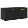 vidaXL Veggskap 80 x 36.5 x 35 cm Konstruert tre Svart eik