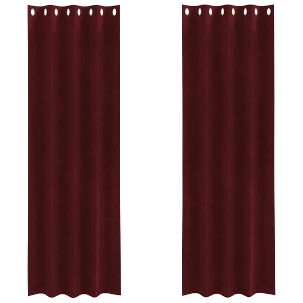 vidaXL Blendingsgardiner 2 pcs Vinr&oslash;d 140 x 225 cm Fl&oslash;yel