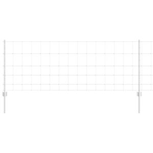 vidaXL Gjerde med stolpe s&oslash;lv 0,8 x 25 m St&aring;l
