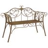vidaXL Hagebenk 2-Antall seter 130 x 47 x 90 cm St&aring;l Antikk Brun