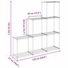 vidaXL Tubular Shelf med lagring Hvit 129 x 27 x 132 cm Aluminium