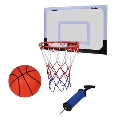 vidaXL Innendørs basketballsett med kurv, ball og pumpe