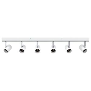 vidaXL Takspot med s&oslash;kelys Hvit 73 x 6,5 x 11,5 cm Metall