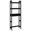 vidaXL Baderomshylle svart 63x26x171 cm heltre furu