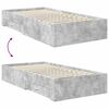 vidaXL Sengestamme med skuff Betonggr&aring; 100 x 200 cm Konstruert tre