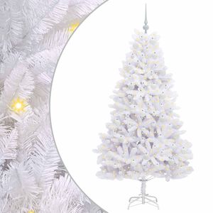 vidaXL Kunstig sammensatt juletre Hvit 180 cm PVC og st&aring;l