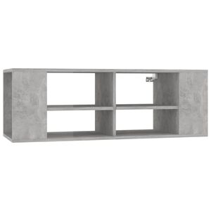 vidaXL Vegghengt TV-benk betonggr&aring; 102x35x35 cm konstruert tre