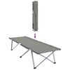 vidaXL Sammenleggbar camping seng 2 pcs Gr&aring; 194 x 62.5 x 42.5 cm